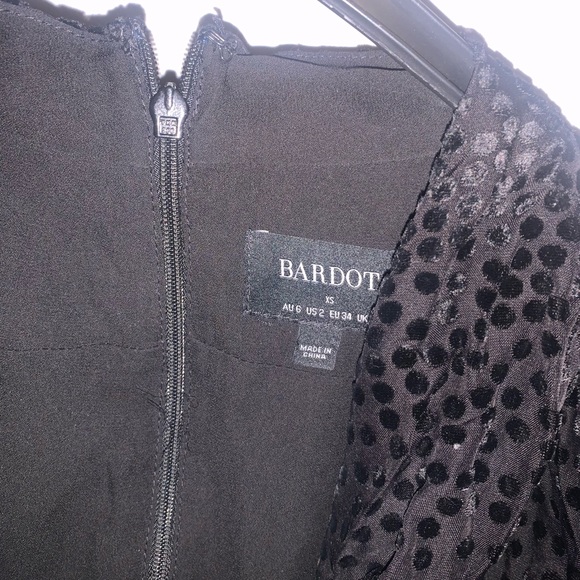 Revolve Bardot spot velour mini dress - Picture 4 of 5